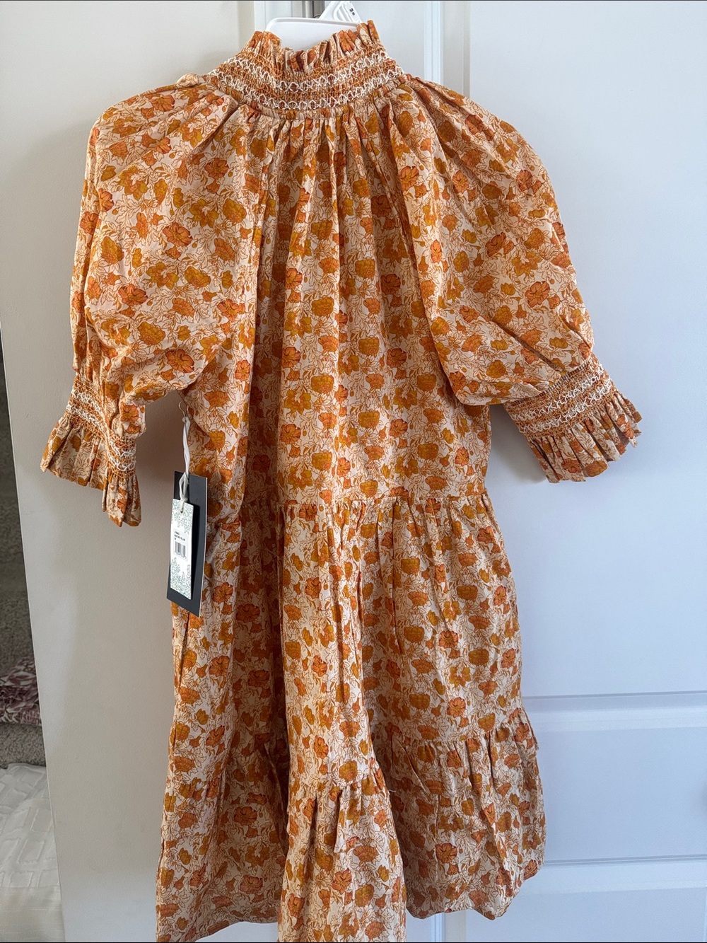 Hyacinth House Smocked Ruffle Mini Dress Floral XS - Picture 10 of 11